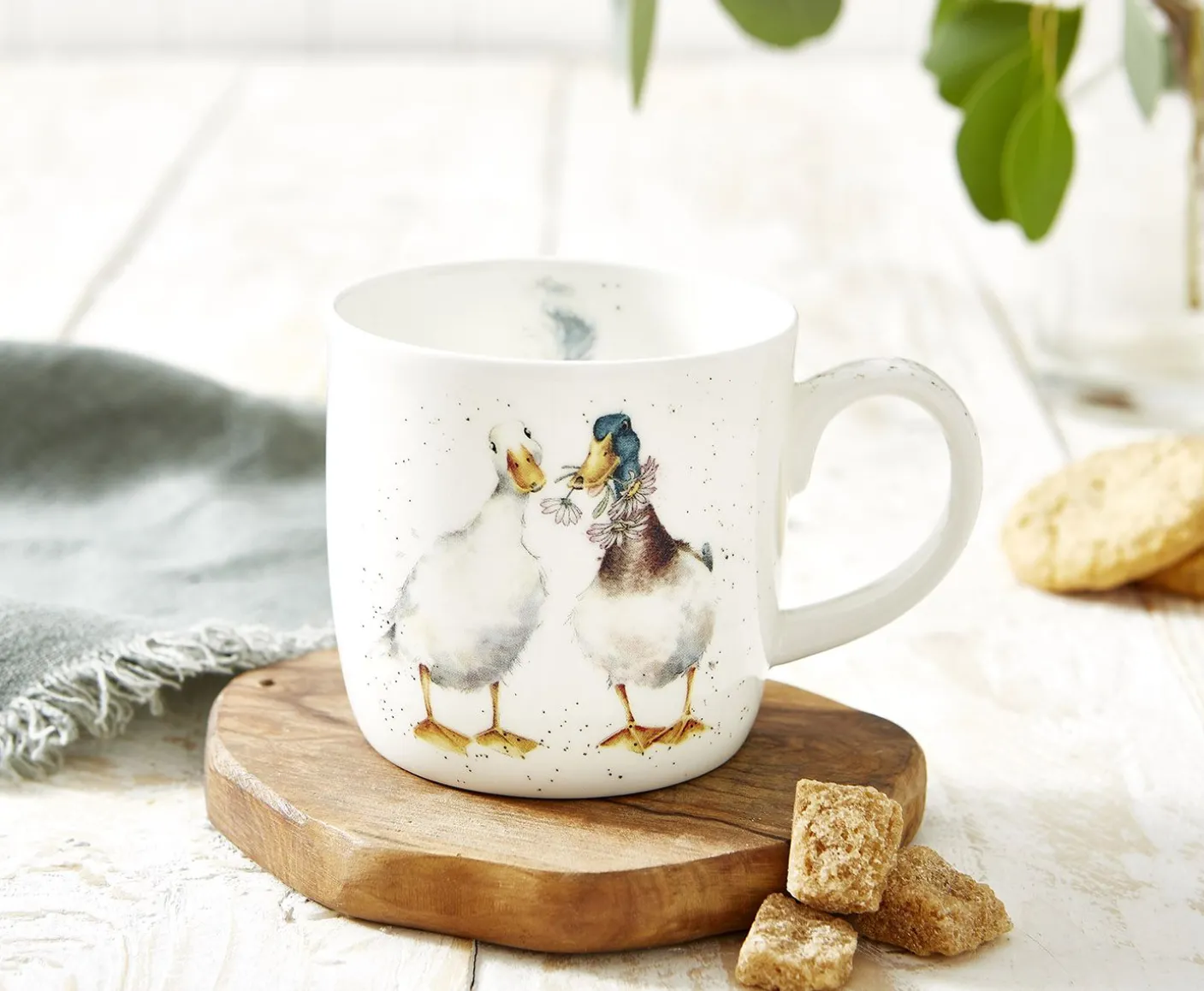 'Duck Love' Duck Small Bone China Mug (11oz)