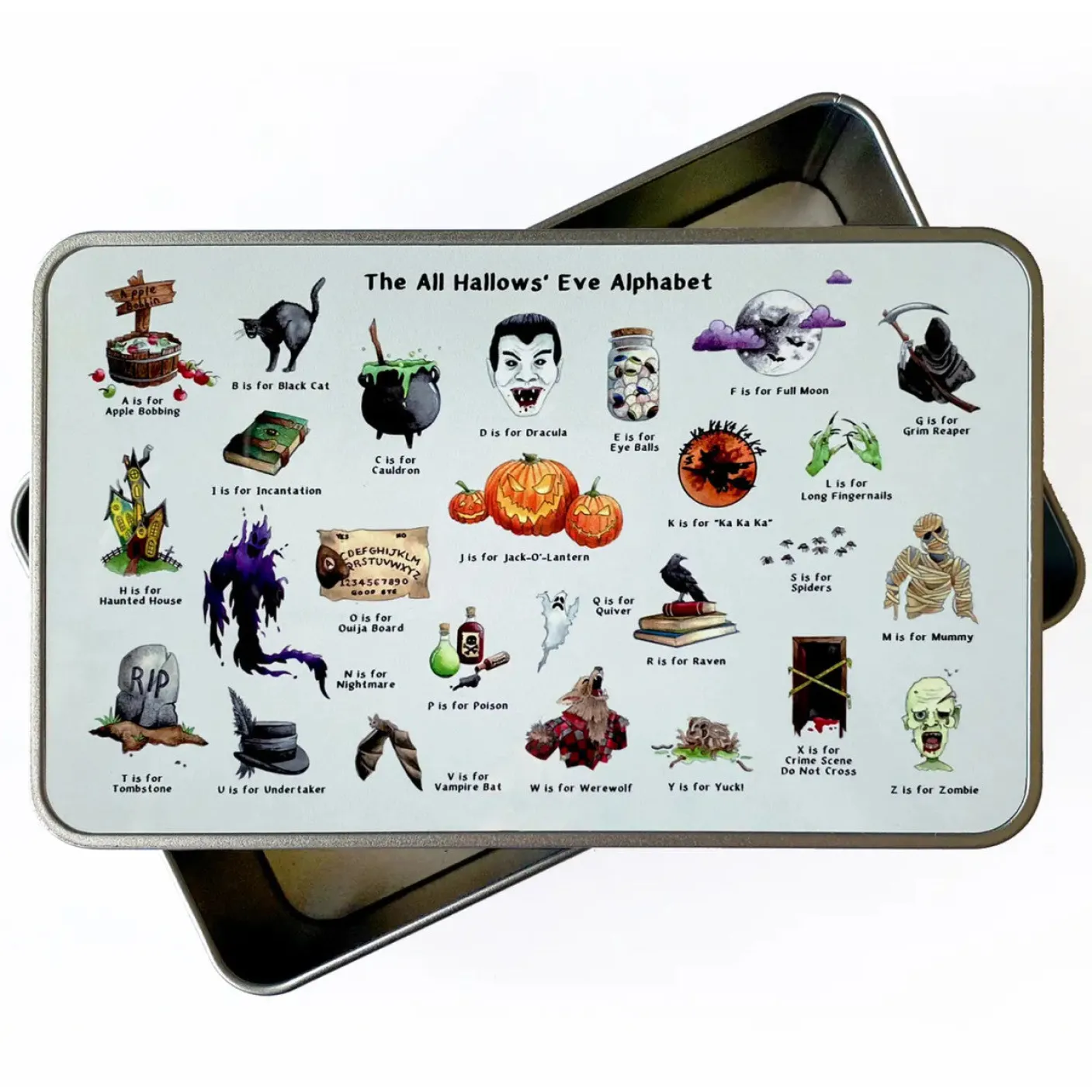 The Halloween Alphabet Storage Tin