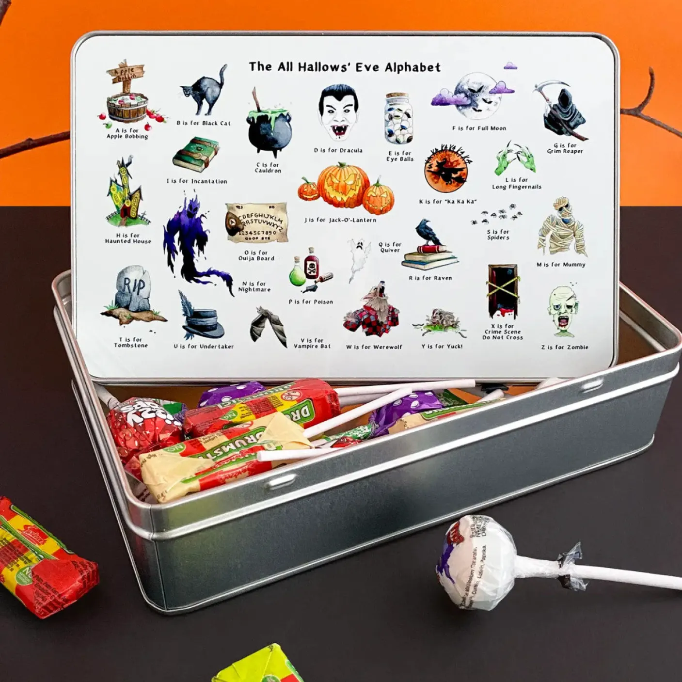 The Halloween Alphabet Storage Tin