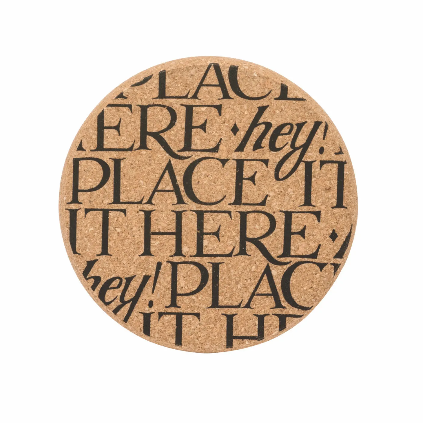 Black Toast Set of 4 Cork Coasters