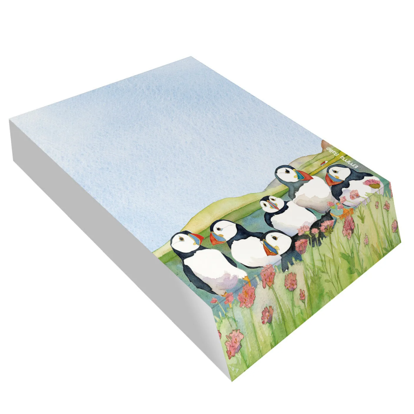 Sea Thrift Puffins Slant Pad