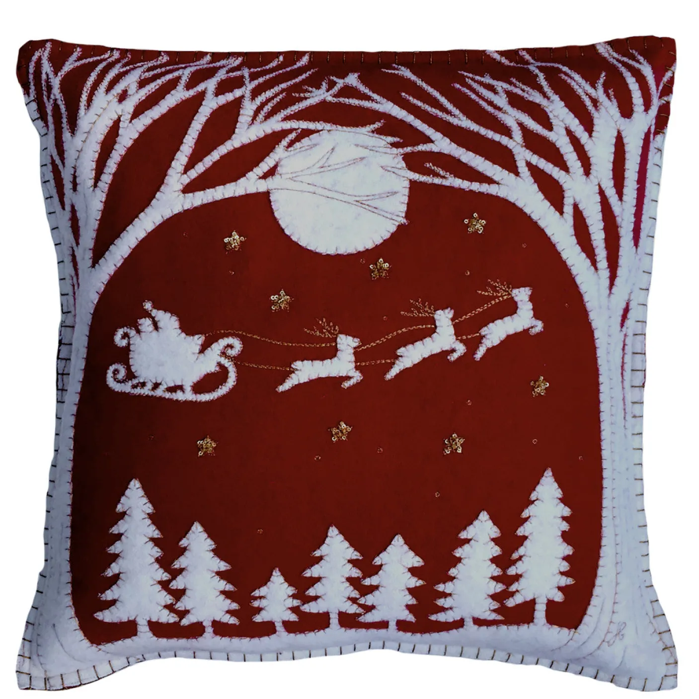 Christmas Eve Pillow - Red