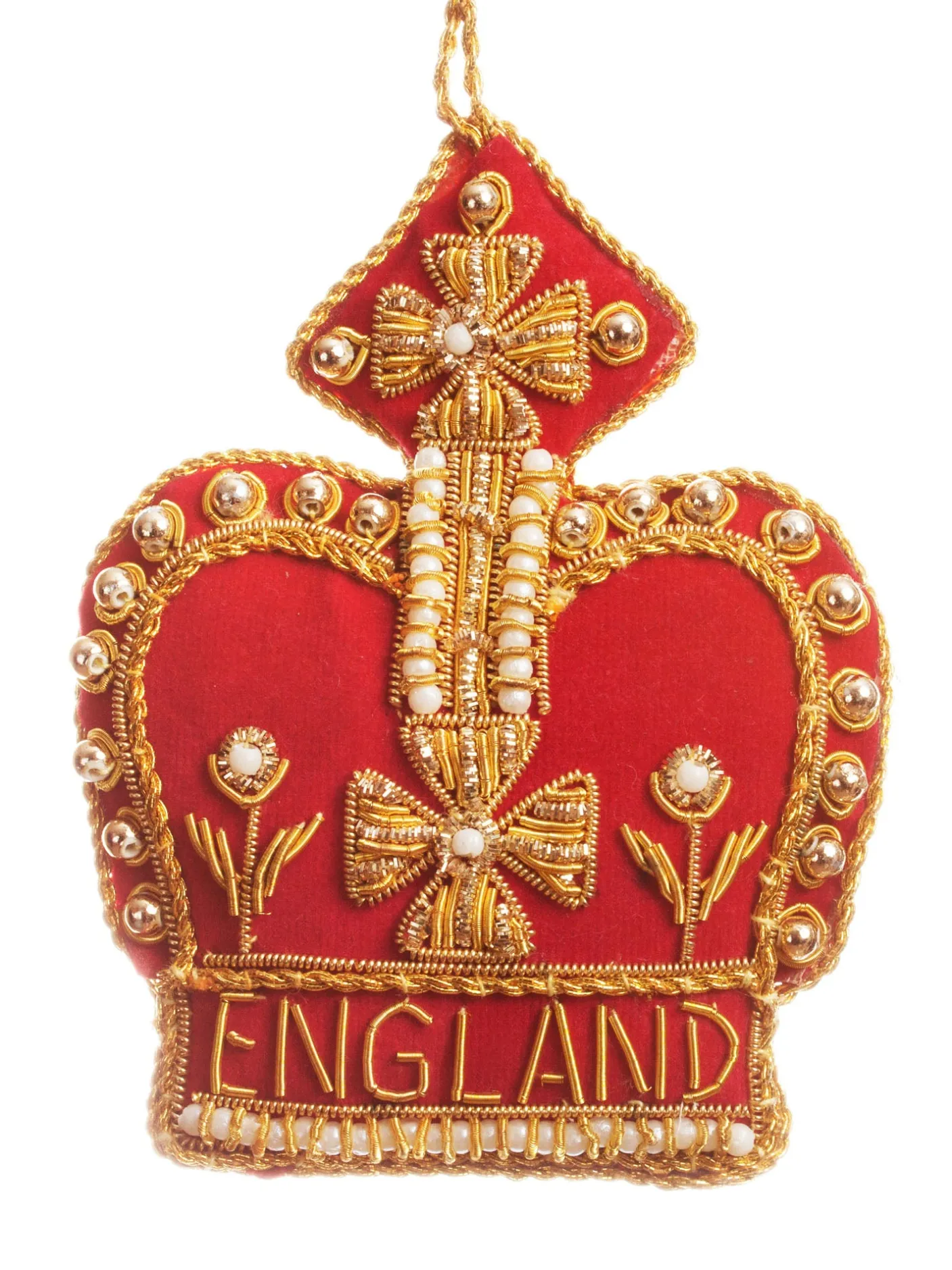 Red England Crown Decoration