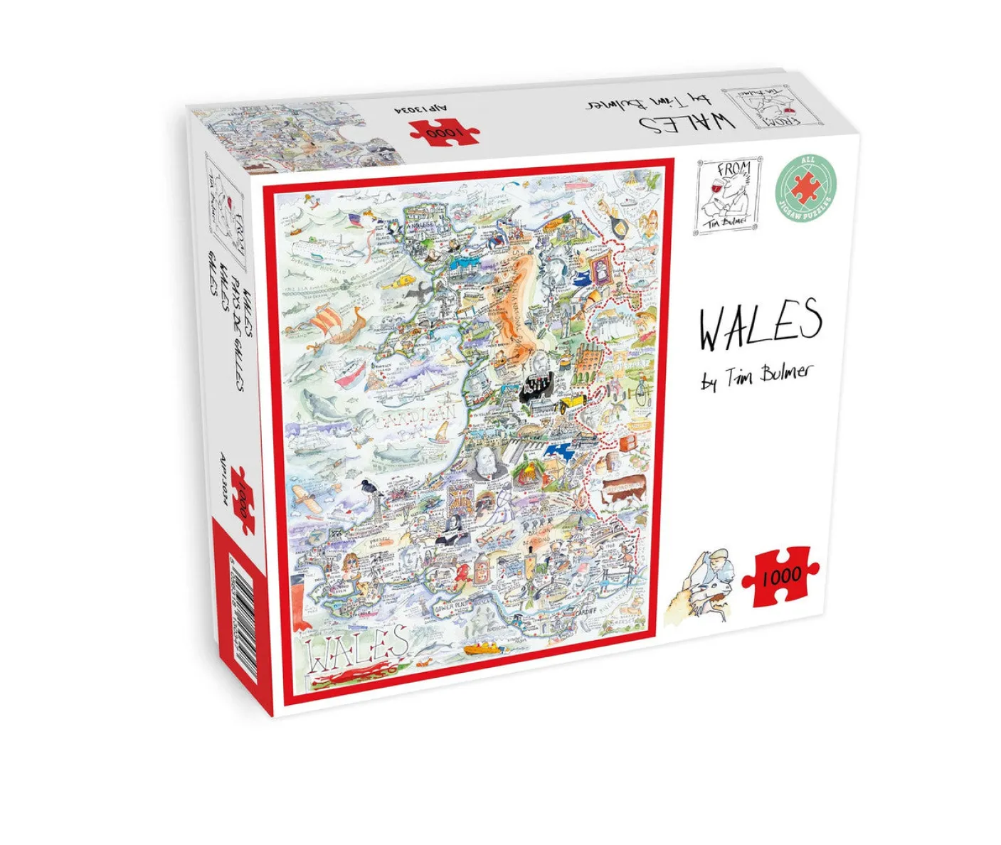 Map of Wales Cymru 1000 Piece Jigsaw Puzzle