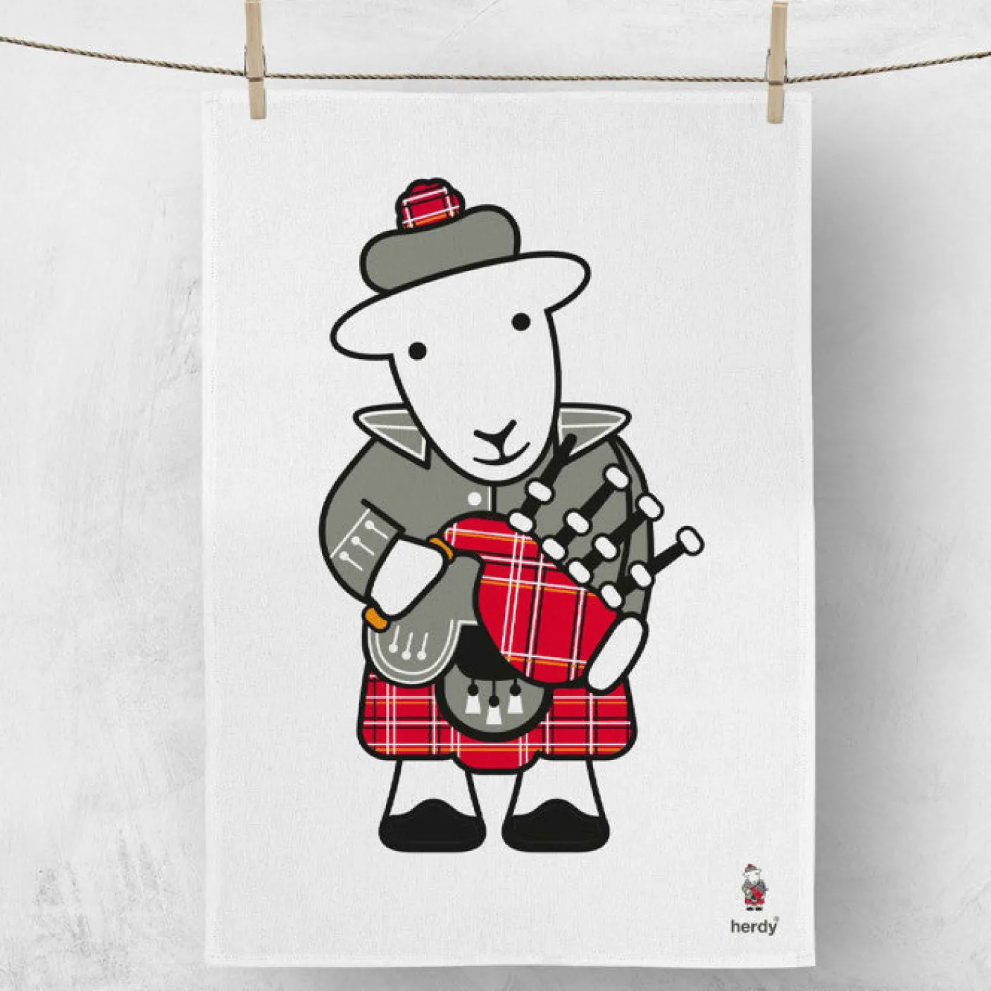 Herdy McHerdy Tea Towel