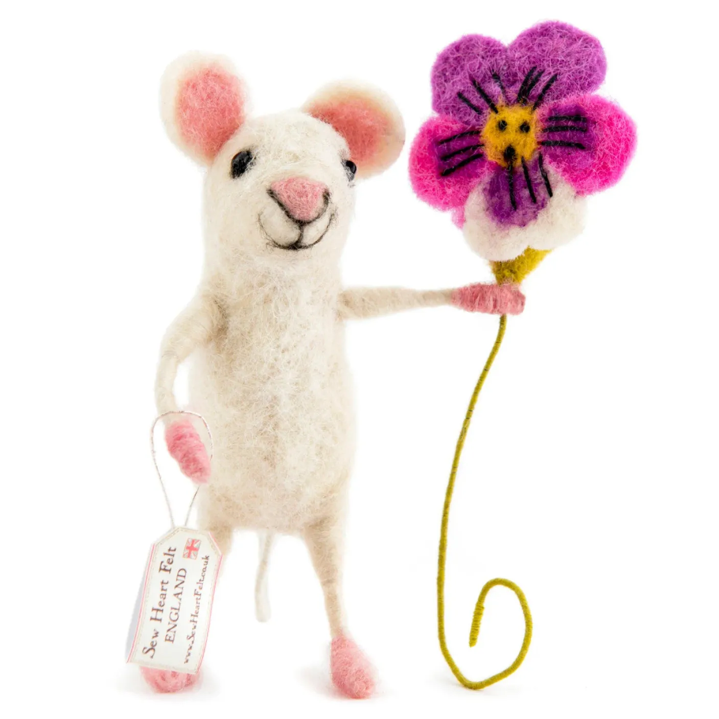 Mouse Holding Pansy