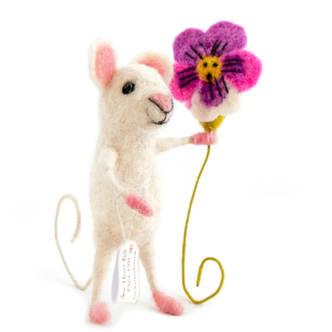 Mouse Holding Pansy