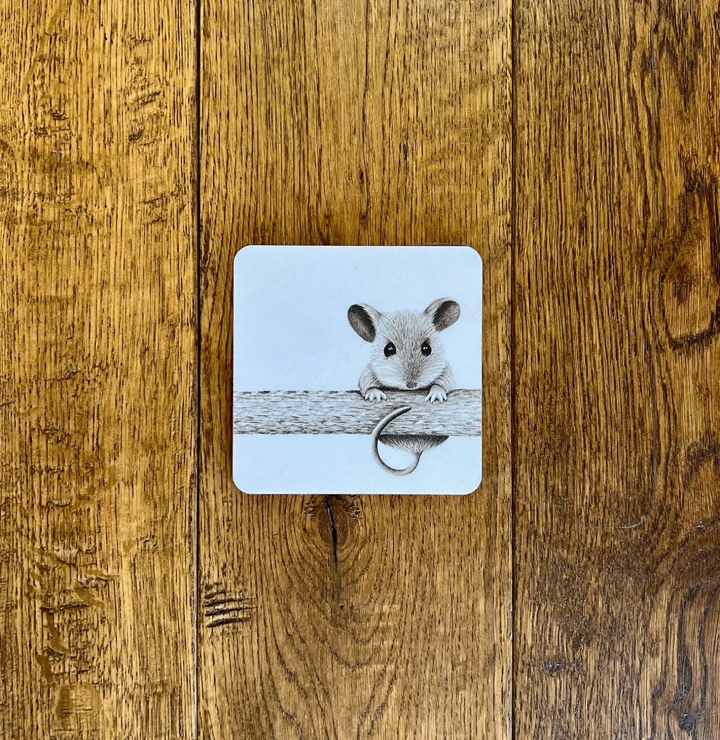 Mouse on Branch Coaster