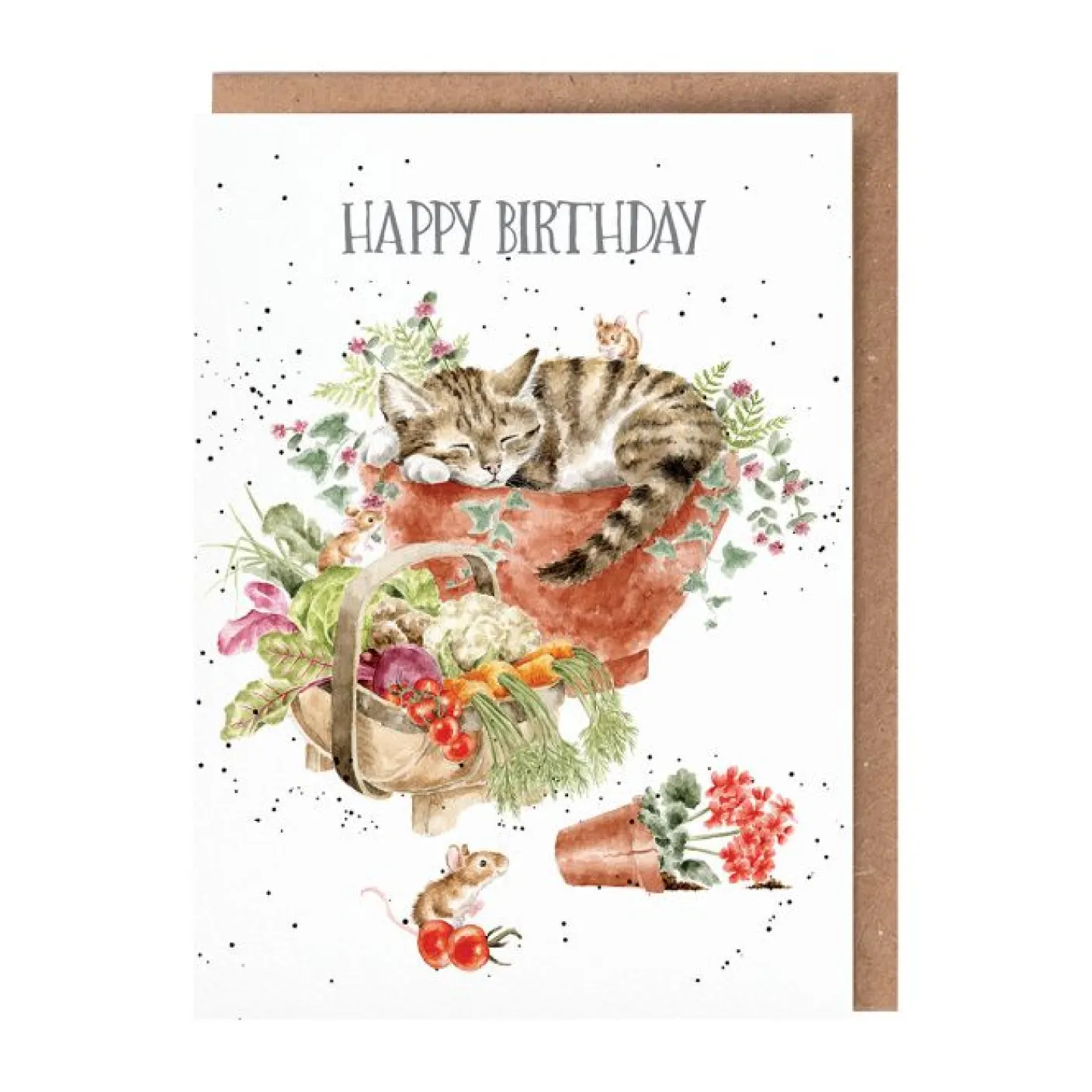 'Purrrfect Birthday" Cat and Mice Birthday Greetings Card