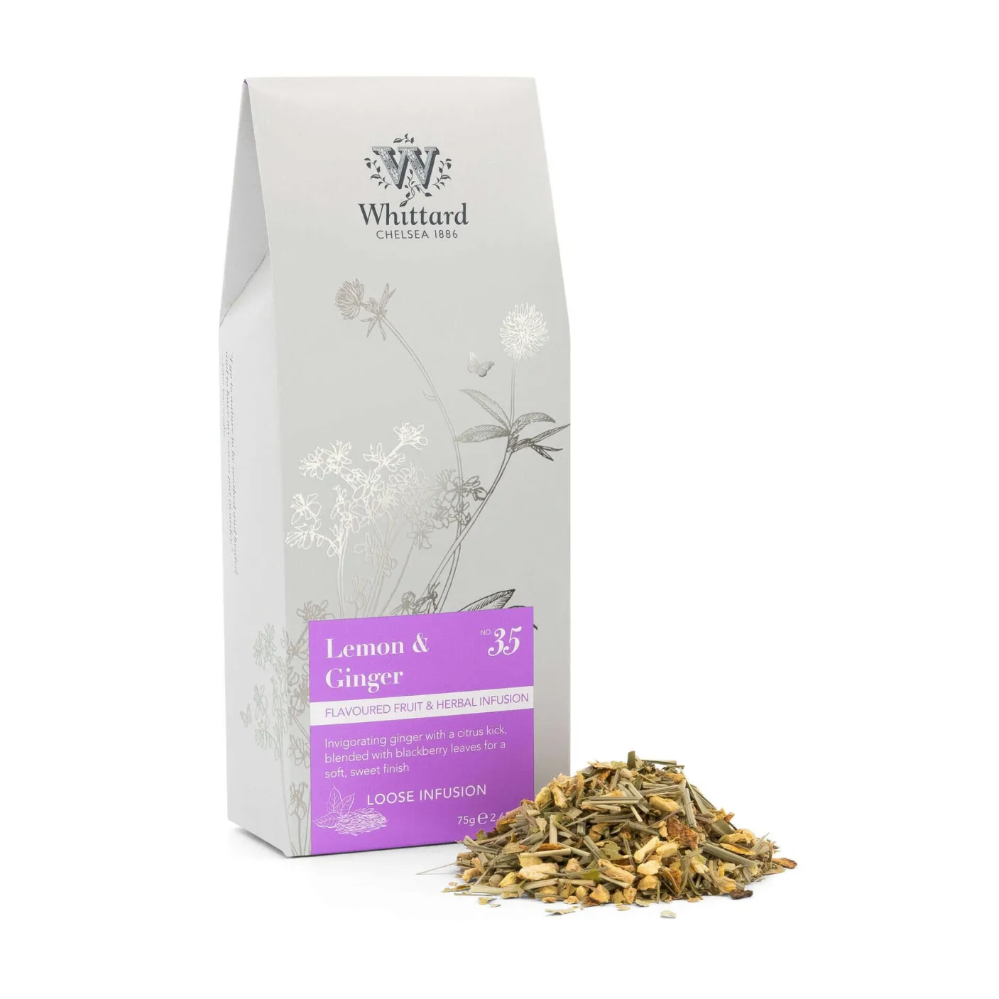 Whittard Lemon and Ginger Loose Tea Pouch