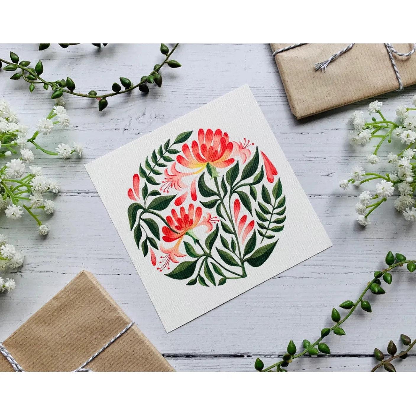 Honeysuckle Greeting Card